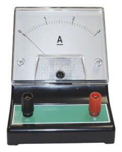 Fig. 1.2.2: An analogue DC ammeter, range 0 to 3A. Image Source: School Specialty Canada